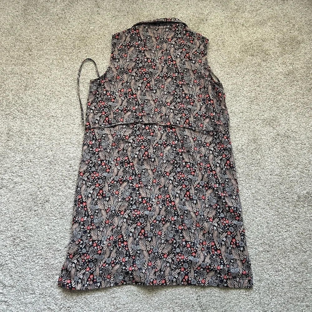 LOFT Outlet Floral Mini Tie Waist Dress - Picture 7 of 8